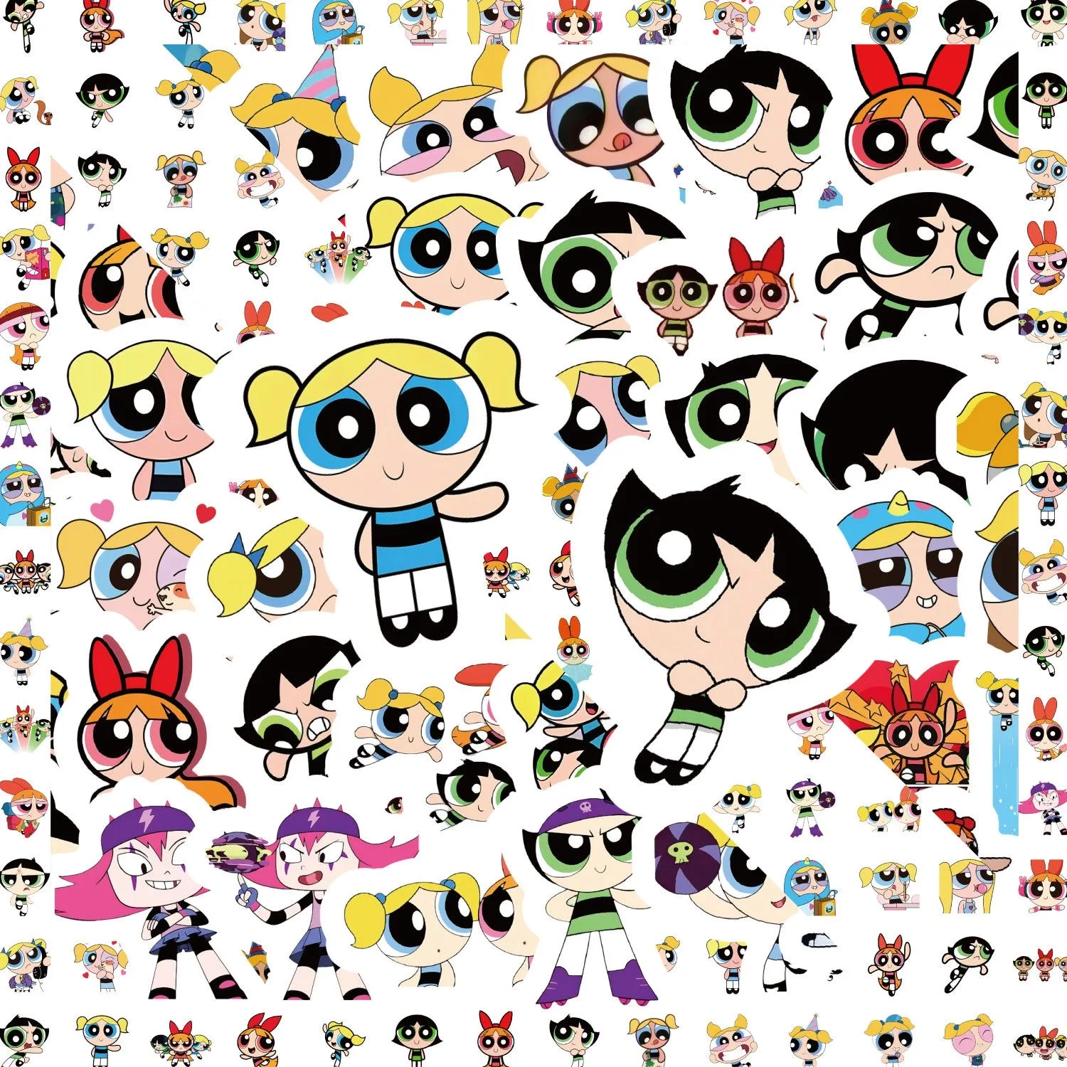 Laptop Bag Waterproof - 100 Buah Stiker Powerpuff Girls Stiker