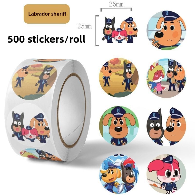 Laptop Bag Waterproof - Stiker Karakter Lucu Sheriff Labrador, Stiker