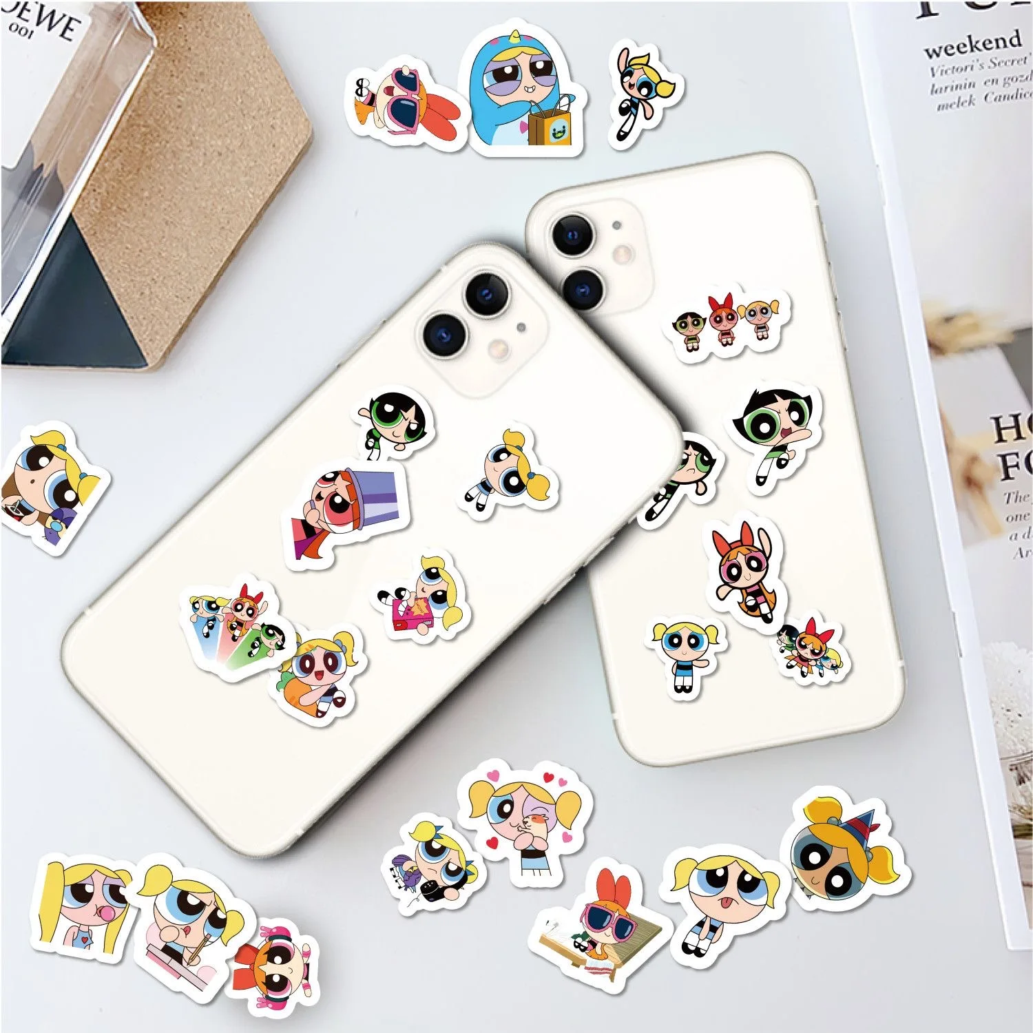 100 Buah Stiker Powerpuff Girl - Laptop Bag Waterproof ulasan dan harga