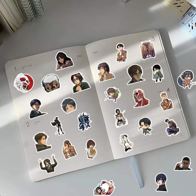 60 Buah Stiker Anime Attack On - Laptop Bag Waterproof ulasan dan harga